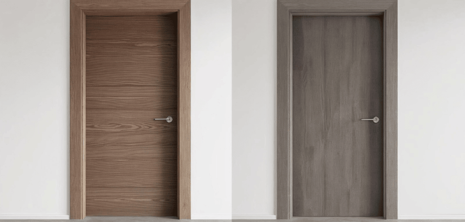 Confronto tra porte in legno e in laminato.