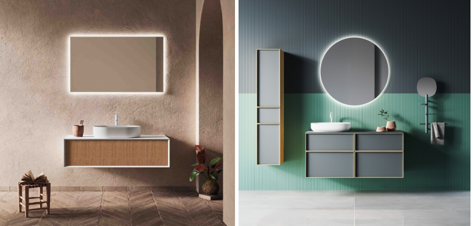Mobili Bagno Sospesi Mobilduenne con specchio
