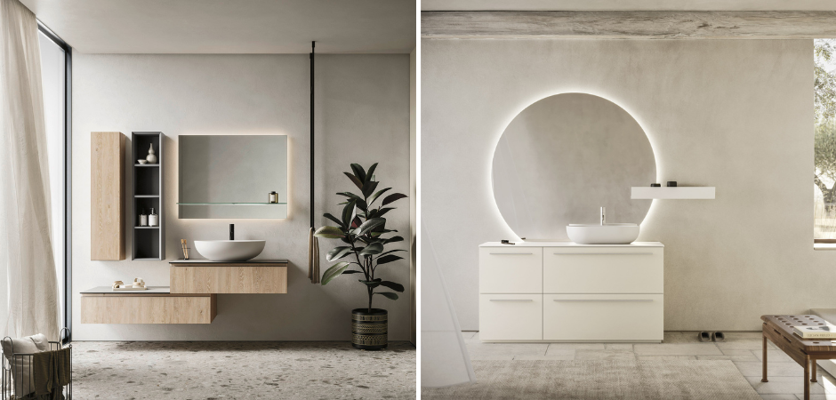 Mobile bagno sospeso VS Mobile bagno a terra