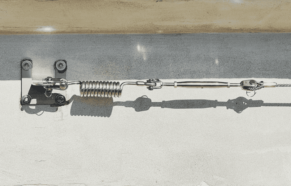 Linea vita installata per consentire interventi in sicurezza