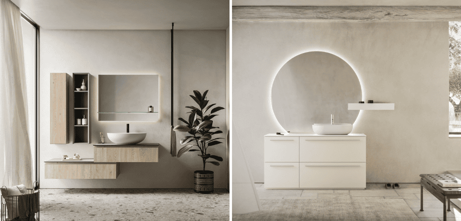 Mobile bagno sospeso VS Mobile bagno a terra.