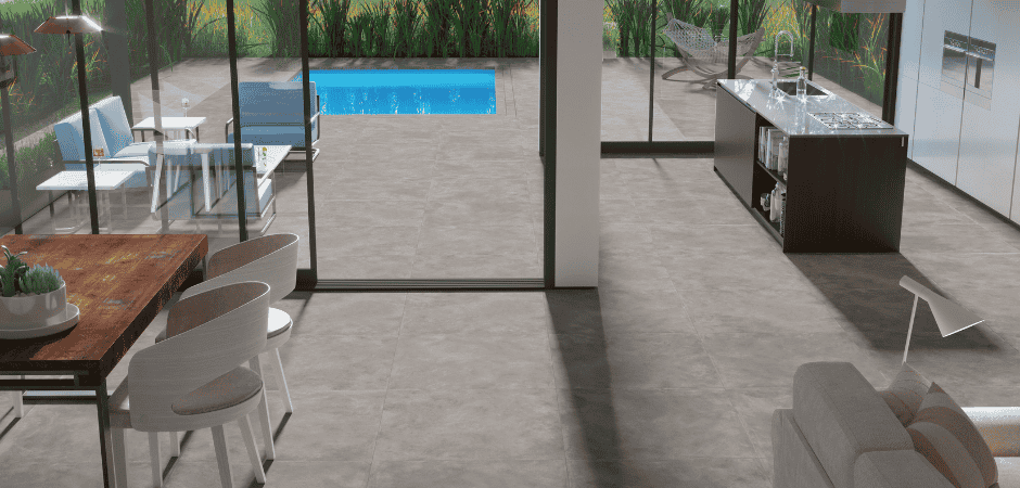 Pavimento con continuità tra interno ed esterno - Rondine