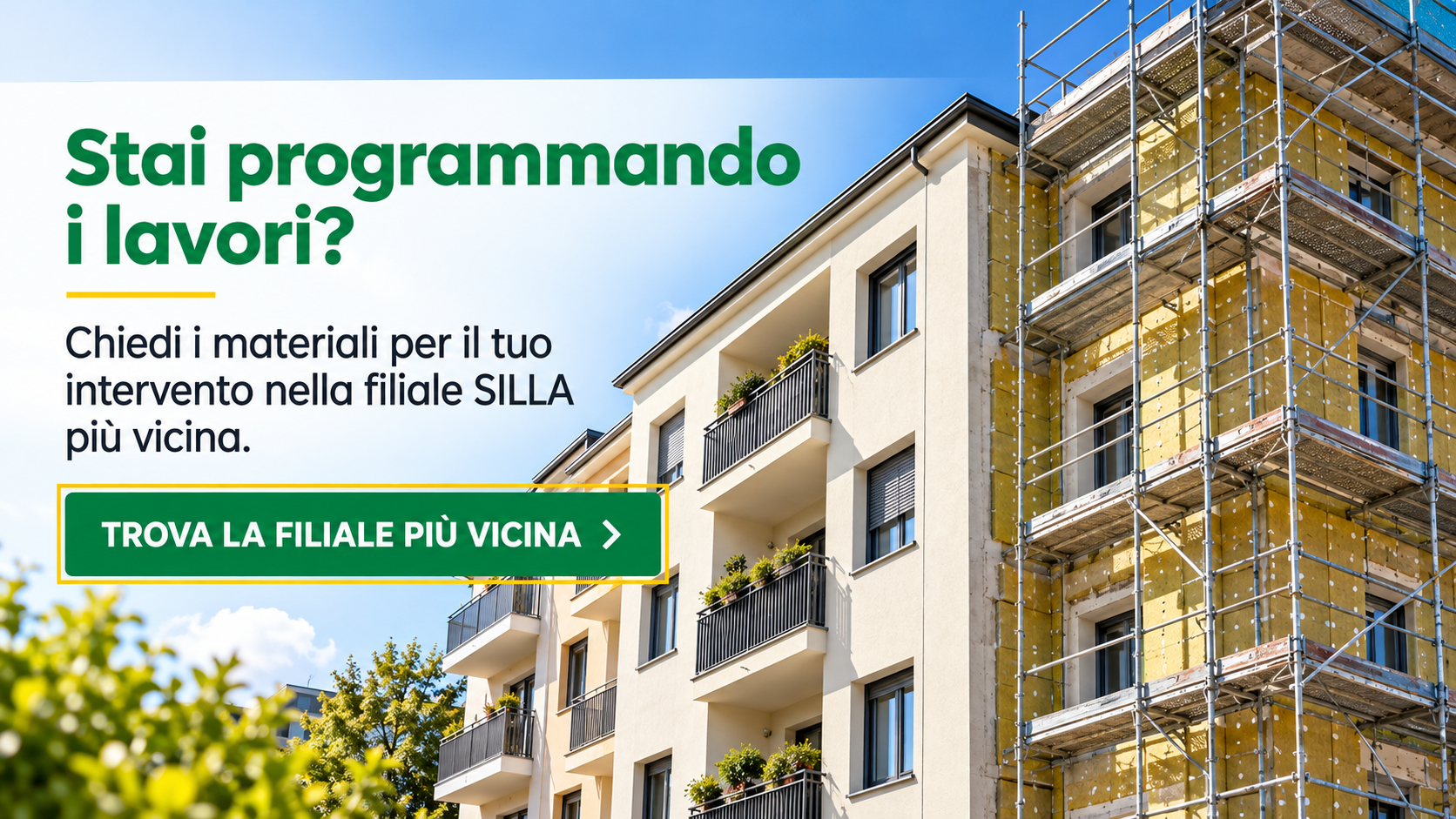 Ristrutturazione edilizia con CTA verde