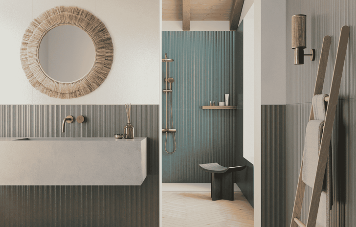 Rivestimenti Marca Corona - serie Arteseta - superfici tridimensionali