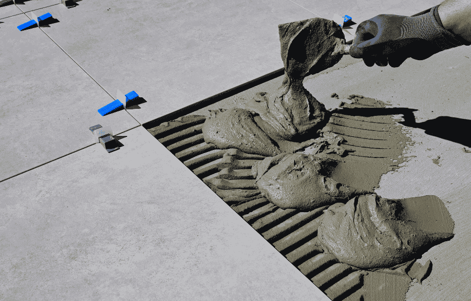 dettaglio fuga sottile su piastrelle rettificate