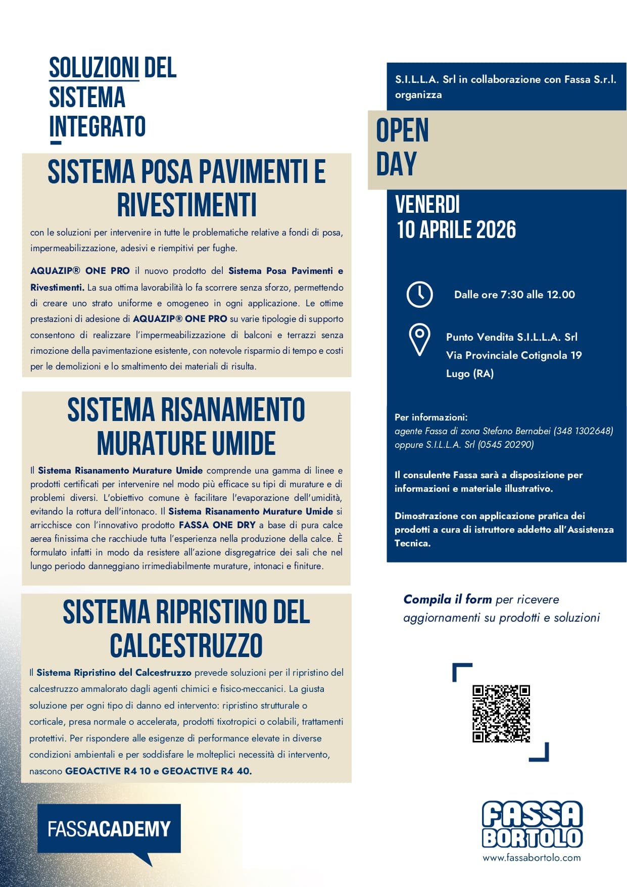 Open Day Fassa Bortolo a Lugo 10 Aprile 2026