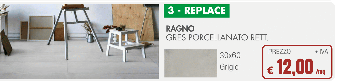 Promozione Gres Porcellanato Rettificato Ragno Grigio