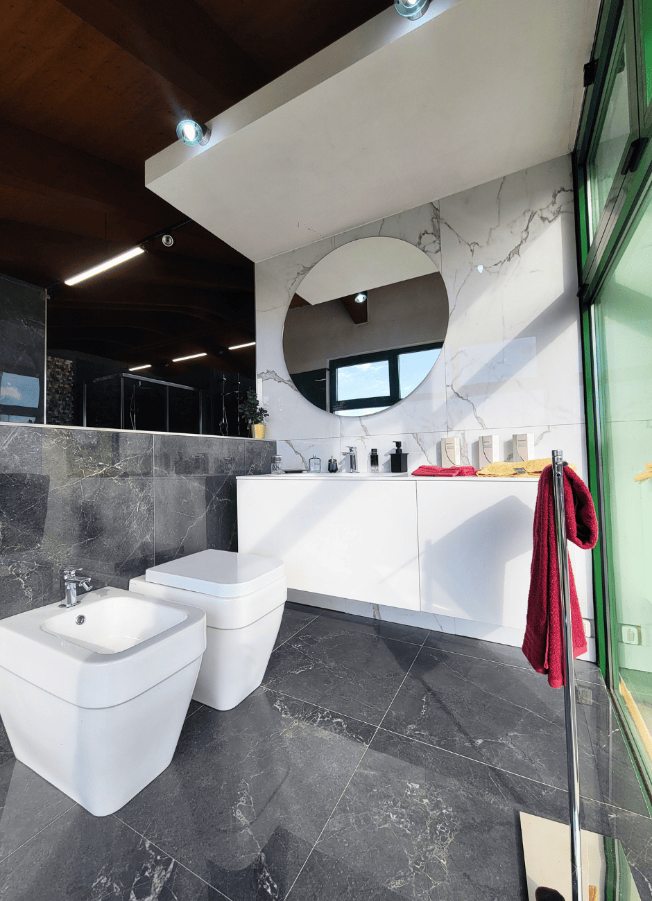 Bondeno Ferrara Bagno effetto marmo